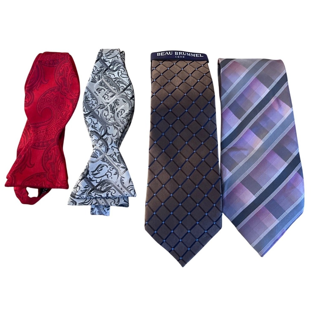 Mixed Brand Necktie Bow Tie Lot Formal Wedding Dapper Business Professional